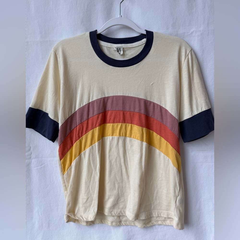 Camp Collection Stitched Rainbow Tee Size Medium